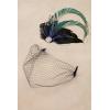 imageBABEYOND Veil Fascinator Hat for Women Peacock Feather Fascinators Hair Clip with Removable Veil Tea Party Hat Bridal WeddingHpeacock