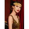 imageBABEYOND Vintage 1920s Flapper Headband Roaring 20s Great Gatsby Headpiece with Feather 1920s Flapper Gatsby Hair Accessories DarkgreenBlack Gold