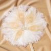 imageBABEYOND Vintage Bridal Feather Bouquet 1920s Ostrich Feather Fan Crystal Bridesmaid Bouquet 20s Gatsby Wedding Bouquet Flapper Accessories WhiteBeige