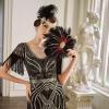 imageBABEYOND Vintage Bridal Feather Bouquet 1920s Ostrich Feather Fan Crystal Bridesmaid Bouquet 20s Gatsby Wedding Bouquet Flapper Accessories WhiteBlack Red