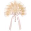 imageBABEYOND Vintage Bridal Feather Bouquet 1920s Ostrich Feather Fan Crystal Bridesmaid Bouquet 20s Gatsby Wedding Bouquet Flapper Accessories WhiteChampagne