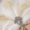 imageBABEYOND Vintage Bridal Feather Bouquet 1920s Ostrich Feather Fan Crystal Bridesmaid Bouquet 20s Gatsby Wedding Bouquet Flapper Accessories WhiteWhite