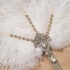 imageBABEYOND Vintage Bridal Feather Bouquet 1920s Ostrich Feather Fan Crystal Bridesmaid Bouquet 20s Gatsby Wedding Bouquet Flapper Accessories WhiteWhite  Crystal Handle