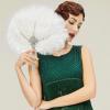 imageBABEYOND Vintage Bridal Feather Bouquet 1920s Ostrich Feather Fan Crystal Bridesmaid Bouquet 20s Gatsby Wedding Bouquet Flapper Accessories WhiteWhite  Crystal Handle