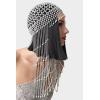 imageBABEYOND Vintage Bridal Forehead Headpiece Crystal Forehead Chain Roaring 20s Head Chain for Wedding 1920s Hair Accessory Silver WhiteAwhite