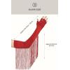imageBABEYOND Vintage Long Opera Pageant Gloves  1920s Fringe Fingerless Elbow Gloves for Costume Party WeddingRed