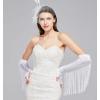 imageBABEYOND Vintage Long Opera Pageant Gloves  1920s Fringe Fingerless Elbow Gloves for Costume Party WeddingWhite