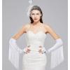 imageBABEYOND Vintage Long Opera Pageant Gloves  1920s Fringe Fingerless Elbow Gloves for Costume Party WeddingWhite