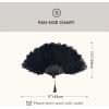 imageBABEYOND Vintage Style Folding Handheld Ostrich Feather Fan 1920s Flapper Accessories BlackBlack