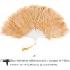 imageBABEYOND Vintage Style Folding Handheld Ostrich Feather Fan 1920s Flapper Accessories BlackCamel