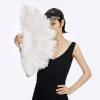 imageBABEYOND Vintage Style Folding Handheld Ostrich Feather Fan 1920s Flapper Accessories BlackWhite
