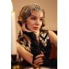 imageBABEYOND Vintage Style Roaring 20s Crystal Rhinestone Flapper Cap Headpiece Head Jewelry ChainsGold
