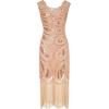 imageBABEYOND Womens 1920s Flapper Dress Art Deco Fringed Sequin Gatsby Costume Dress Pink XSXLRosegold