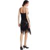 imageBABEYOND Womens 1920s Flapper Dress V Neck Slip Dress Roaring 20s Great Gatsby Dress for PartyBlack