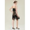 imageBABEYOND Womens 1920s Flapper Dress V Neck Slip Dress Roaring 20s Great Gatsby Dress for PartyBlack Gold
