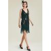 imageBABEYOND Womens 1920s Flapper Dress V Neck Slip Dress Roaring 20s Great Gatsby Dress for PartyDark Green