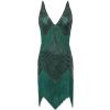 imageBABEYOND Womens 1920s Flapper Dress V Neck Slip Dress Roaring 20s Great Gatsby Dress for PartyDark Green