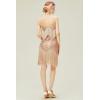 imageBABEYOND Womens 1920s Flapper Dress V Neck Slip Dress Roaring 20s Great Gatsby Dress for PartyRose Gold