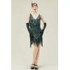 imageBABEYOND Womens 1920s Flapper Dress V Neck Slip Dress Roaring 20s Great Gatsby Dress for PartySet  Dark Green