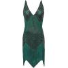 imageBABEYOND Womens 1920s Flapper Dress V Neck Slip Dress Roaring 20s Great Gatsby Dress for PartySet  Dark Green