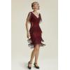 imageBABEYOND Womens 1920s Flapper Dress V Neck Slip DressWinered