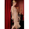 imageBABEYOND Womens 1920s Flapper Dress Vintage Long Fringe Dress Roaring 20s Sequins Beaded DressRosegold