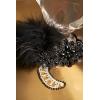 imageBABEYOND Womens 1920s Headband Flapper Feather Headpiece with Chain Roaring 20s Gatsby Themed Party Hair AccessoryBlack