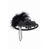 imageBABEYOND Womens 1920s Headband Flapper Feather Headpiece with Chain Roaring 20s Gatsby Themed Party Hair AccessoryBlack