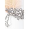 imageBABEYOND Womens 1920s Headband Flapper Feather Headpiece with Chain Roaring 20s Gatsby Themed Party Hair AccessoryChampagne Silver