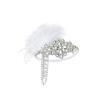 imageBABEYOND Womens 1920s Headband Flapper Feather Headpiece with Chain Roaring 20s Gatsby Themed Party Hair AccessoryWhite