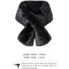 imageBABEYOND Womens Faux Fur Collar Shawl Faux Fur Scarf Wrap Evening Cape for Winter CoatBlack