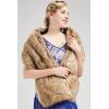 imageBABEYOND Womens Faux Fur Collar Shawl Faux Fur Scarf Wrap Evening Cape for Winter CoatCamel