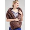 imageBABEYOND Womens Faux Fur Collar Shawl Faux Fur Scarf Wrap Evening Cape for Winter CoatDark Coffee