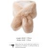 imageBABEYOND Womens Faux Fur Collar Shawl Faux Fur Scarf Wrap Evening Cape for Winter CoatLight Camel