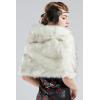 imageBABEYOND Womens Faux Fur Collar Shawl Faux Fur Scarf Wrap Evening Cape for Winter CoatWhite Fox
