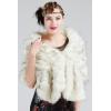 imageBABEYOND Womens Faux Fur Collar Shawl Faux Fur Scarf Wrap Evening Cape for Winter CoatWhite Fox