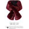 imageBABEYOND Womens Faux Fur Collar Shawl Faux Fur Scarf Wrap Evening Cape for Winter CoatWine Red