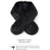 imageBABEYOND Womens Faux Fur Shawl Party Faux Fur Collar Fur Wraps for Winter Bridal Wedding Cover UpBlack