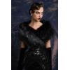imageBABEYOND Womens Faux Fur Shawl Party Faux Fur Collar Fur Wraps for Winter Bridal Wedding Cover UpBlack