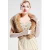 imageBABEYOND Womens Faux Fur Shawl Party Faux Fur Collar Fur Wraps for Winter Bridal Wedding Cover UpCamel