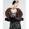 imageBABEYOND Womens Faux Fur Shawl Party Faux Fur Collar Fur Wraps for Winter Bridal Wedding Cover UpCoffee