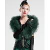 imageBABEYOND Womens Faux Fur Shawl Party Faux Fur Collar Fur Wraps for Winter Bridal Wedding Cover UpDark Green