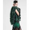 imageBABEYOND Womens Faux Fur Shawl Party Faux Fur Collar Fur Wraps for Winter Bridal Wedding Cover UpDark Green