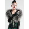 imageBABEYOND Womens Faux Fur Shawl Party Faux Fur Collar Fur Wraps for Winter Bridal Wedding Cover UpGray