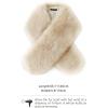 imageBABEYOND Womens Faux Fur Shawl Party Faux Fur Collar Fur Wraps for Winter Bridal Wedding Cover UpLight Khaki