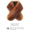 imageBABEYOND Womens Faux Fur Shawl Party Faux Fur Collar Fur Wraps for Winter Bridal Wedding Cover UpRusset