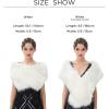 imageBABEYOND Womens Faux Fur Shawl Party Faux Fur Collar Fur Wraps for Winter Bridal Wedding Cover UpWhite