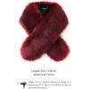 imageBABEYOND Womens Faux Fur Shawl Party Faux Fur Collar Fur Wraps for Winter Bridal Wedding Cover UpWine Red
