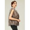 imageBABEYOND Womens Faux Fur Vest Short Coat Sleeveless Jacket for Winter Fluffy Outwear with PocketsCamel