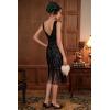 imageBABEYOND Womens Flapper Sequin Beaded Dress Long Fringe Gatsby Roaring 20sBlack